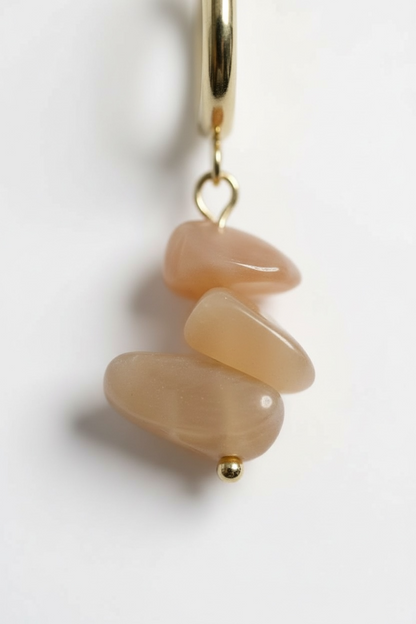 Sunstone Stack Huggie Hoop Earrings