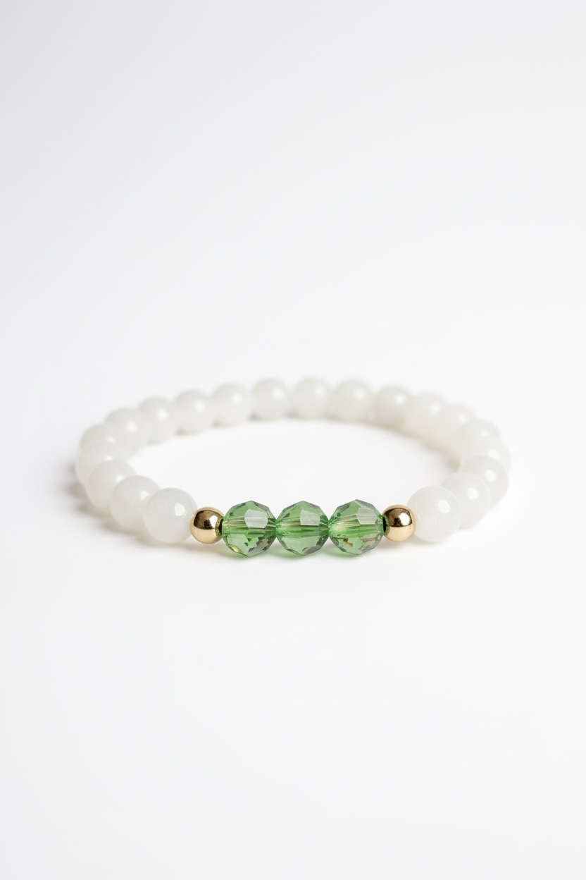 August Peridot Swarovski Birth Month Bracelet