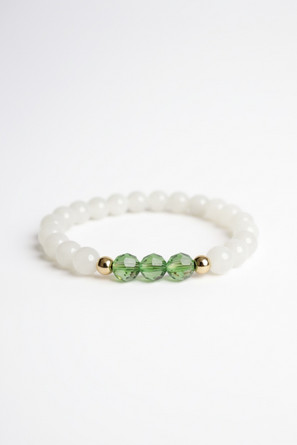 August Peridot Swarovski Birth Month Bracelet
