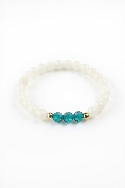 December Blue Zircon Swarovski Birth Month Bracelet