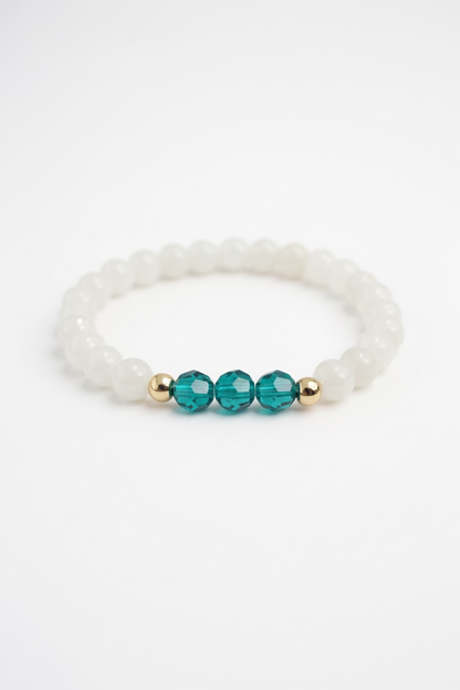 December Blue Zircon Swarovski Birth Month Bracelet