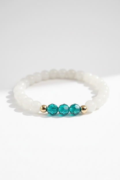 December Blue Zircon Swarovski Birth Month Bracelet