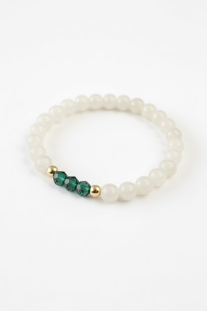 May Emerald Swarovski Birth Month Bracelet