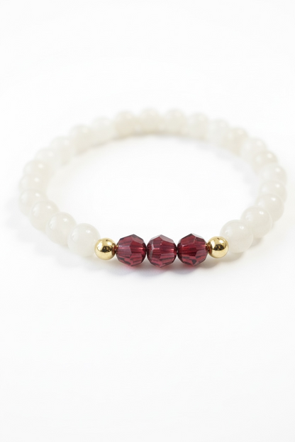 February Amethyst Swarovski Birth Month Bracelet
