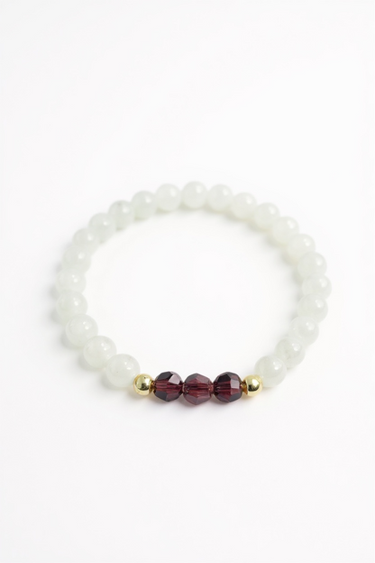 February Amethyst Swarovski Birth Month Bracelet