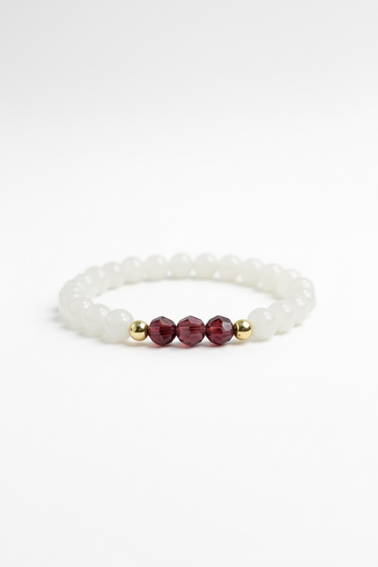 February Amethyst Swarovski Birth Month Bracelet