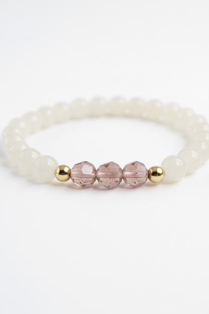 June Light Amethyst Swarovski Birth Month Bracelet