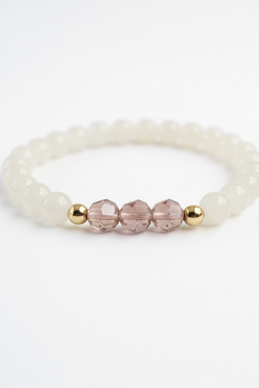 June Light Amethyst Swarovski Birth Month Bracelet