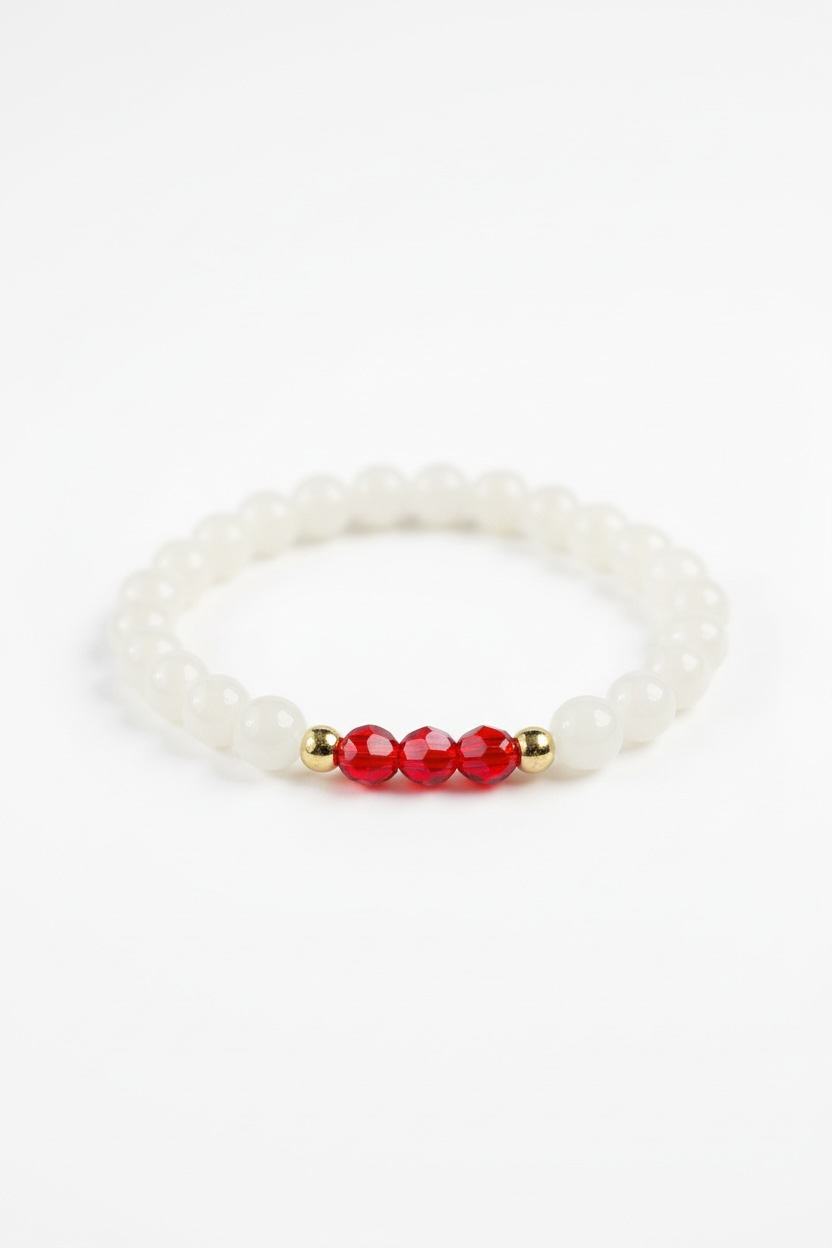 July Light Siam Swarovski Birth Month Bracelet