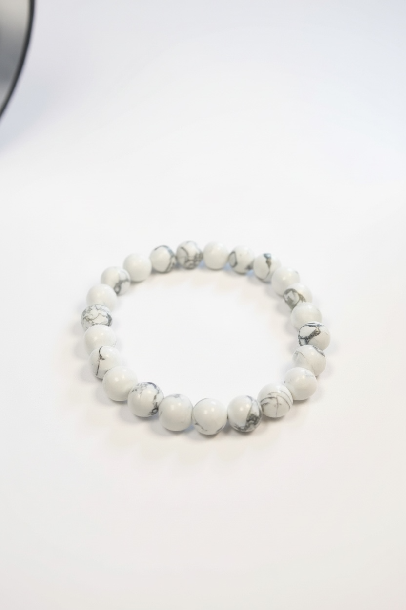White Howlite Stretch Bracelet
