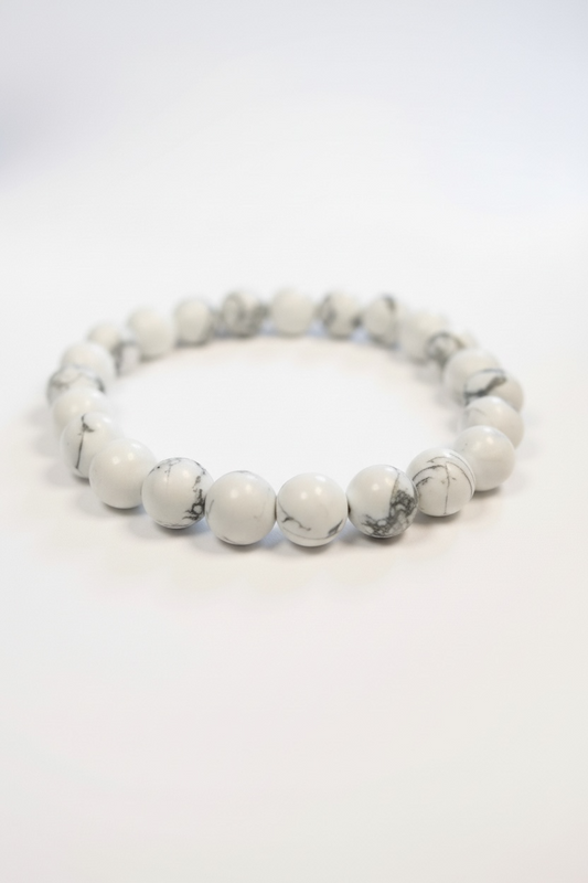 White Howlite Stretch Bracelet
