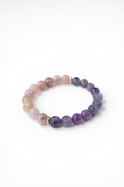 Amethyst + Lepidolite Stretch Bracelet