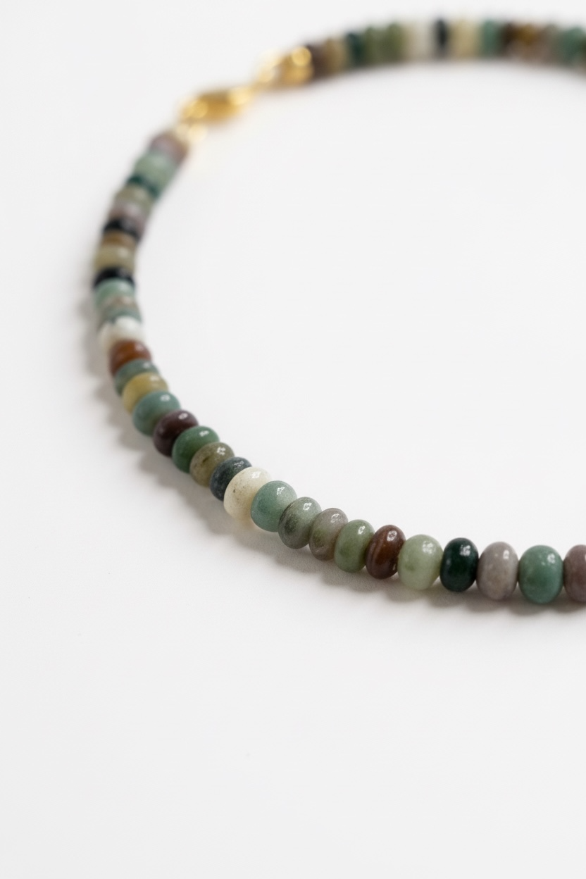 Adjustable Natural Indian Agate Bracelet