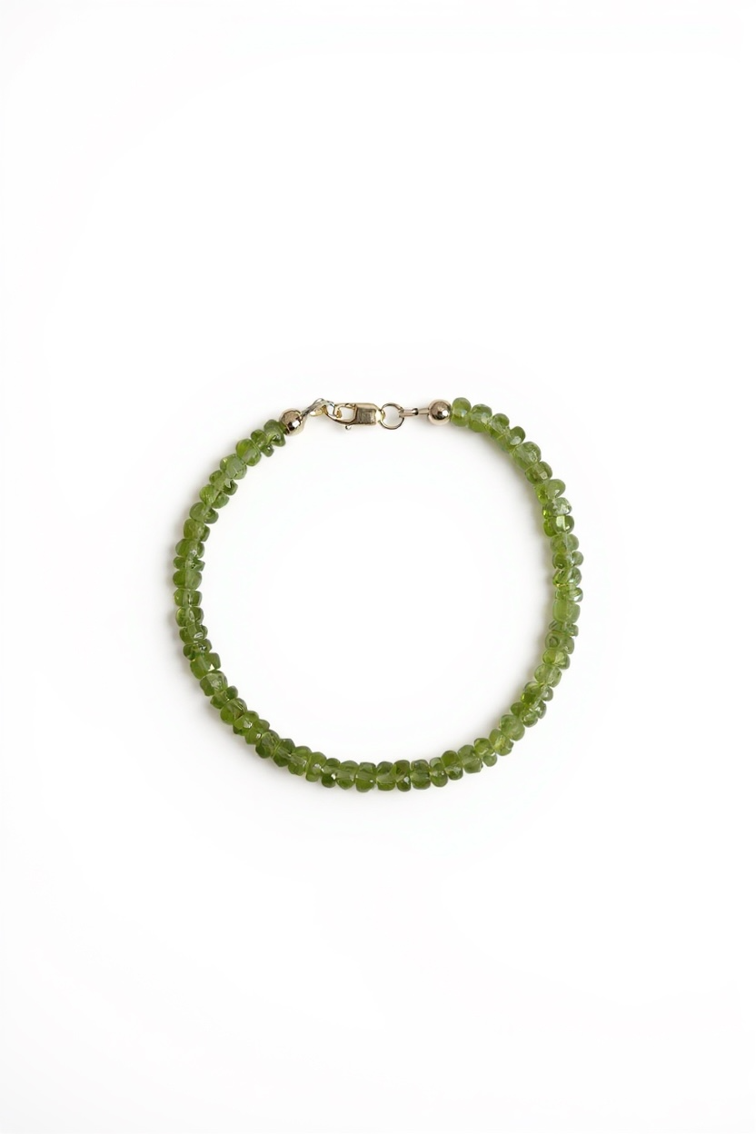Adjustable Faceted Peridot Bracelet