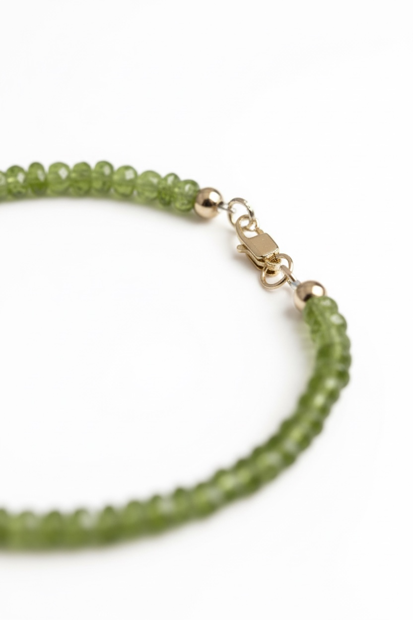 Adjustable Faceted Peridot Bracelet