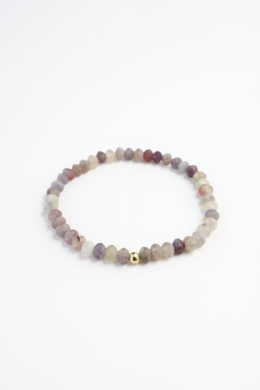 Gold + Faceted Purple Tourmaline Bracelet