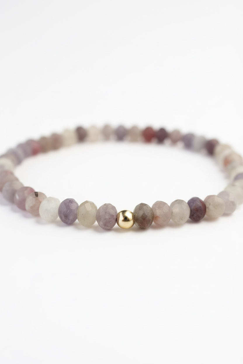 Gold + Faceted Purple Tourmaline Bracelet