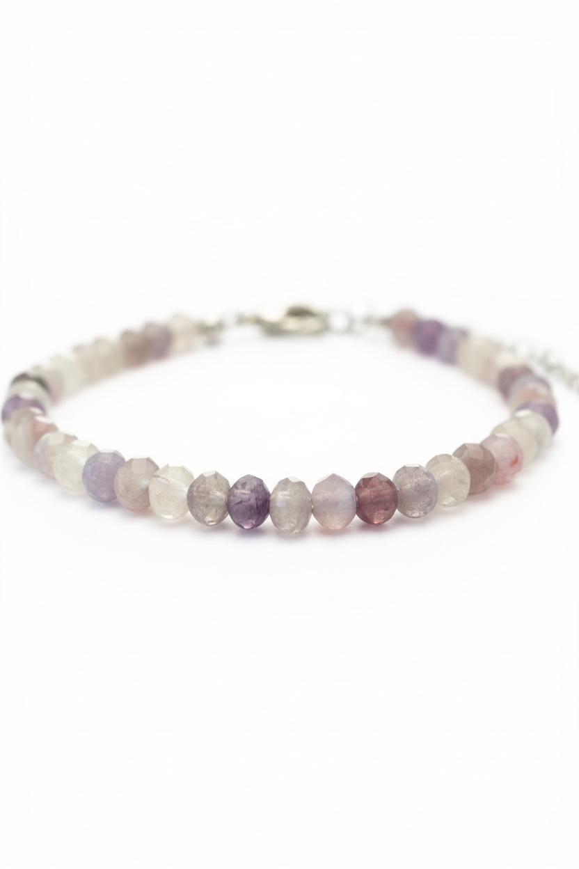 Adjustable Faceted Purple Tourmaline Bracelet