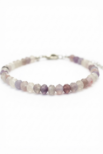 Adjustable Faceted Purple Tourmaline Bracelet