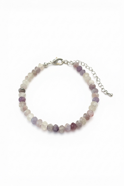 Adjustable Faceted Purple Tourmaline Bracelet