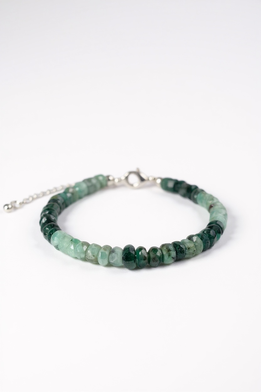 Adjustable Faceted Emerald Bracelet