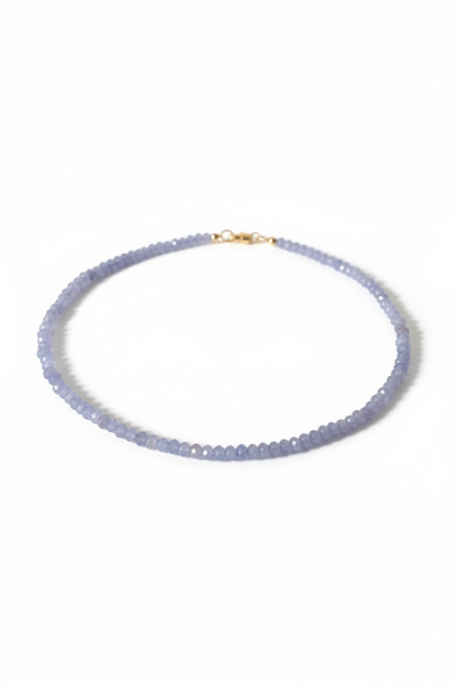 Adjustable Faceted Purple Jade Quartz Necklace
