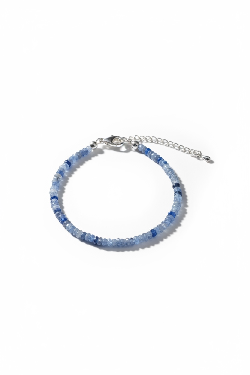 Adjustable Faceted Light Kyanite Bracelet