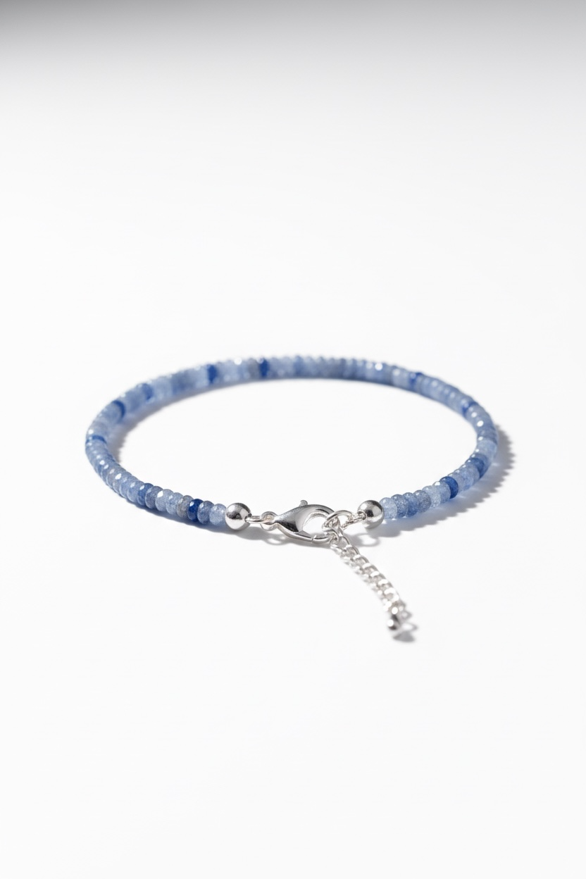 Adjustable Faceted Light Kyanite Bracelet