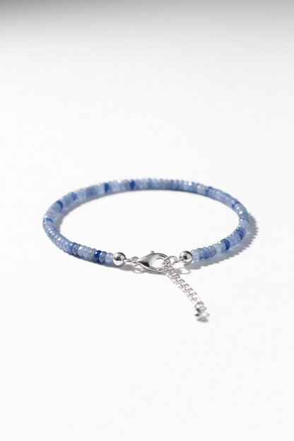 Adjustable Faceted Light Kyanite Bracelet