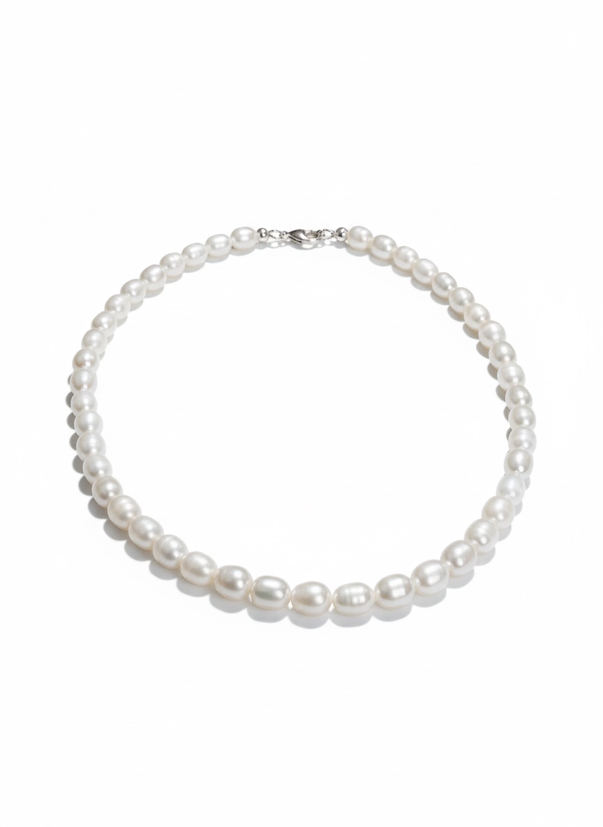 Natural Freshwater White Potato Pearl Necklace