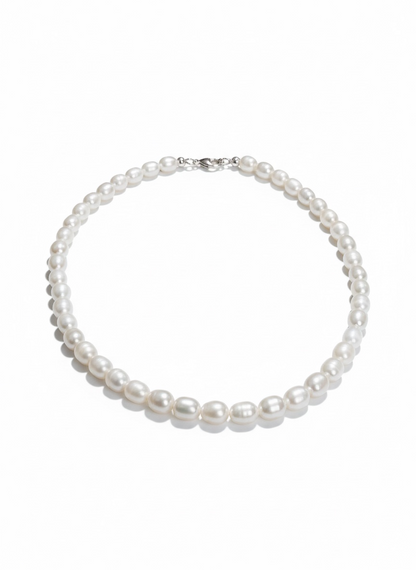 Natural Freshwater White Potato Pearl Necklace