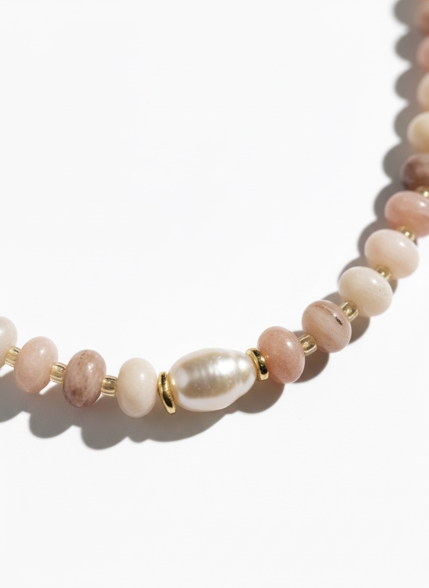 Pearl + Pink Opal Necklace