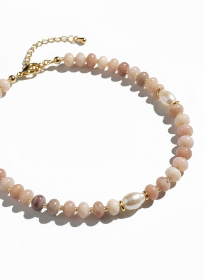 Pearl + Pink Opal Necklace