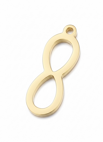 Personalized Gold Paperclip Round Carabiner with 2 Charms Bracelet
