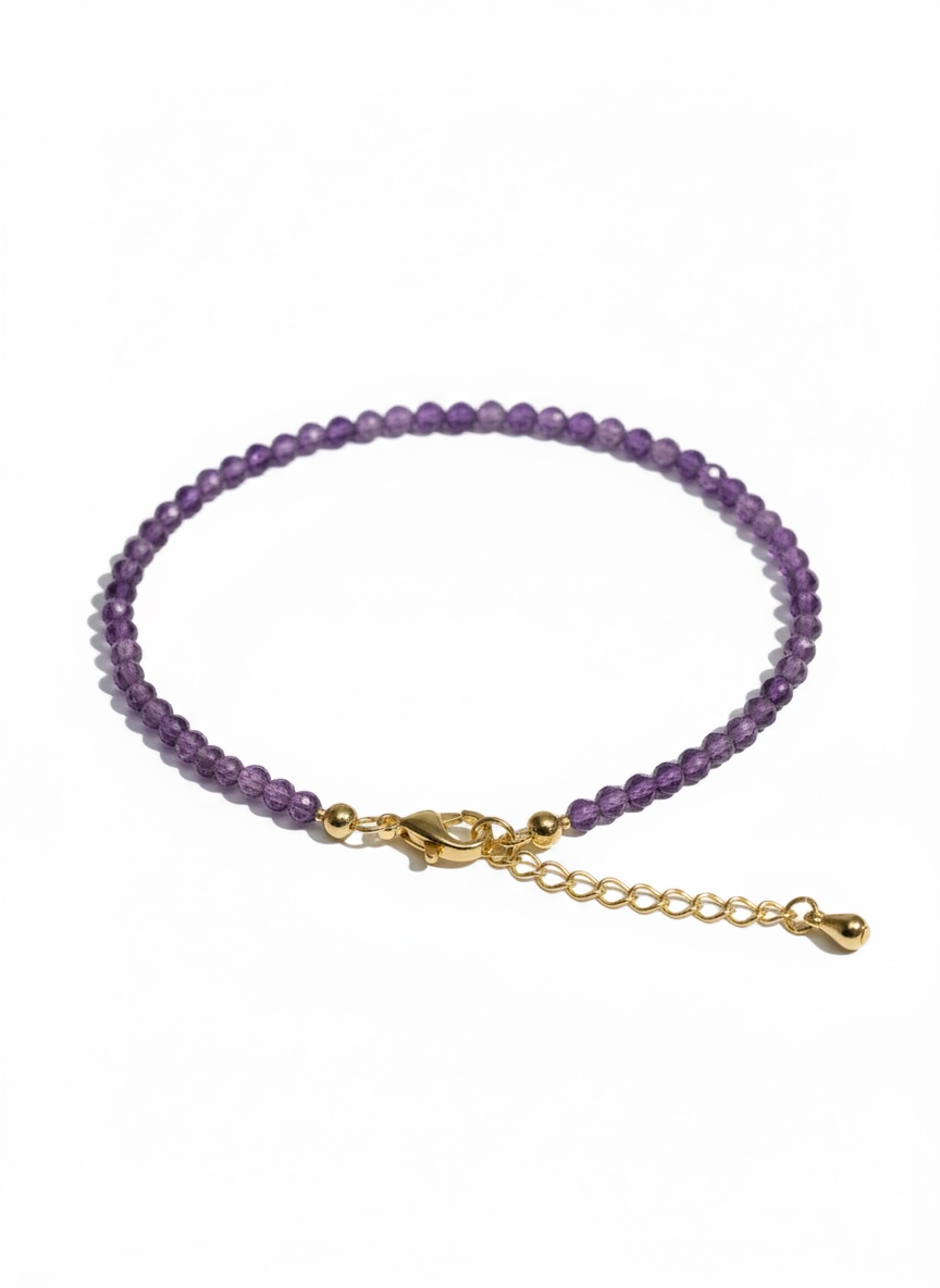 Adjustable Faceted Amethyst Bracelet