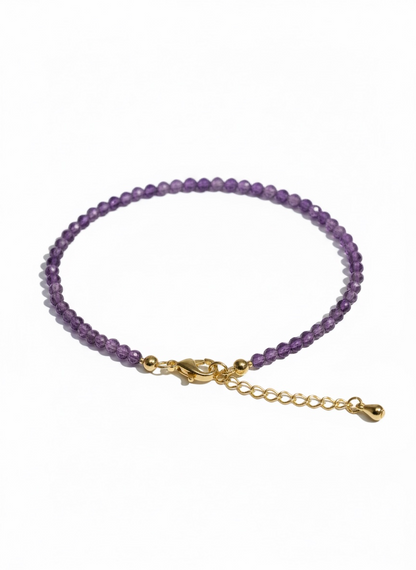 Adjustable Faceted Amethyst Bracelet