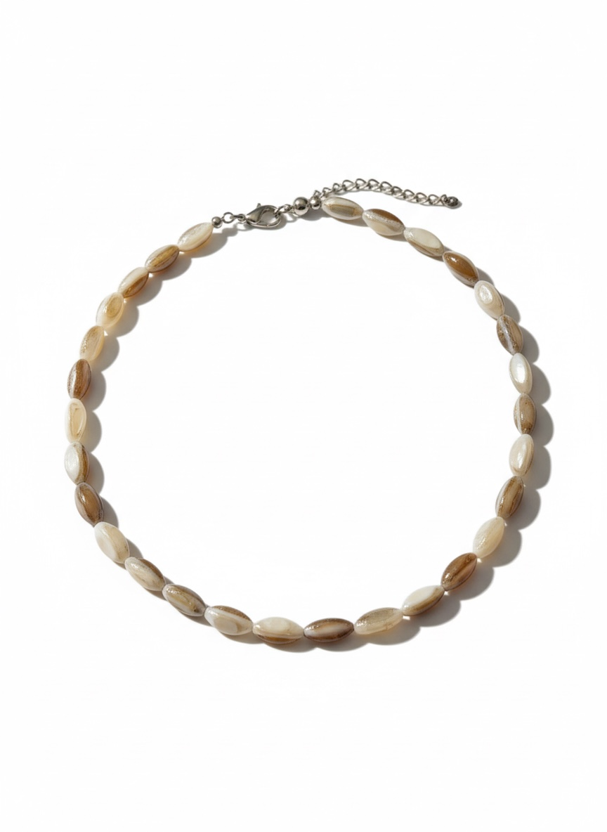 Natural Shell Rice Choker Necklace