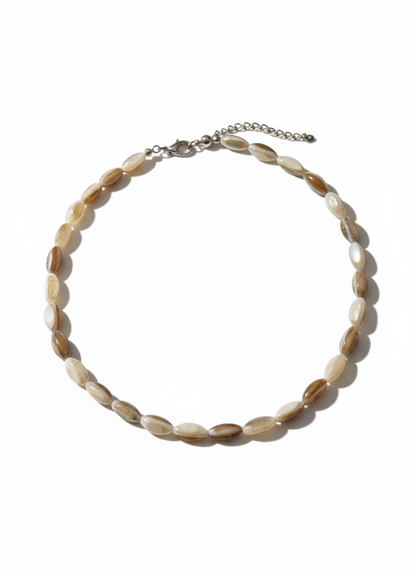 Natural Shell Rice Choker Necklace