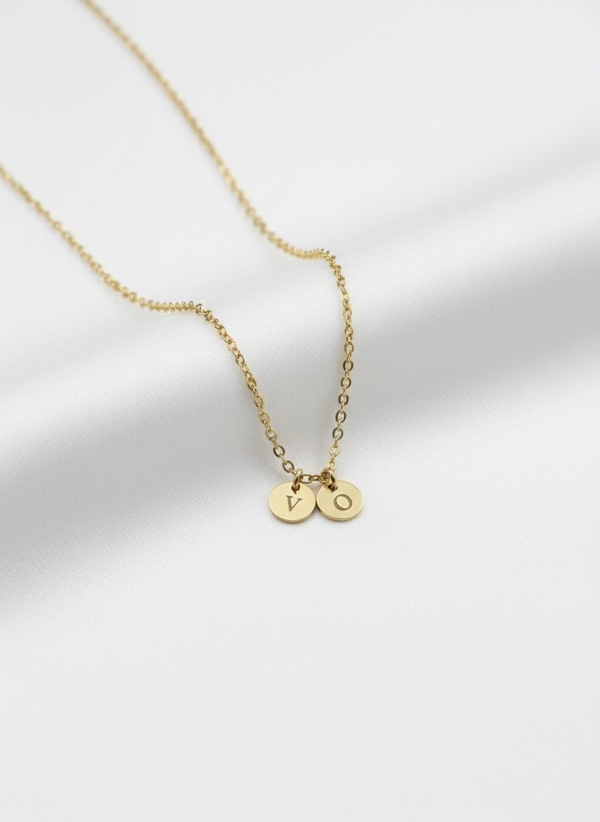 Personalized Initial Letter Pair Necklace