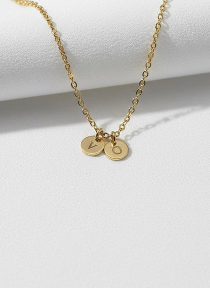 Personalized Initial Letter Pair Necklace