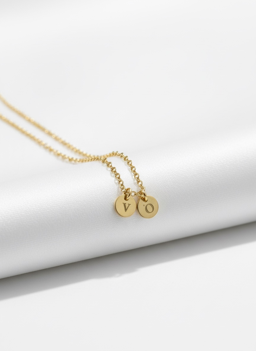 Personalized Initial Letter Pair Necklace