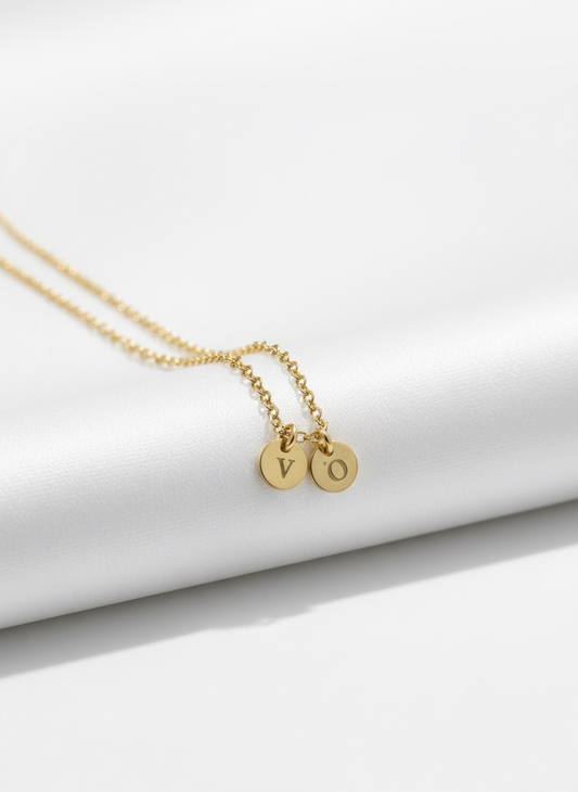 Personalized Initial Letter Pair Necklace