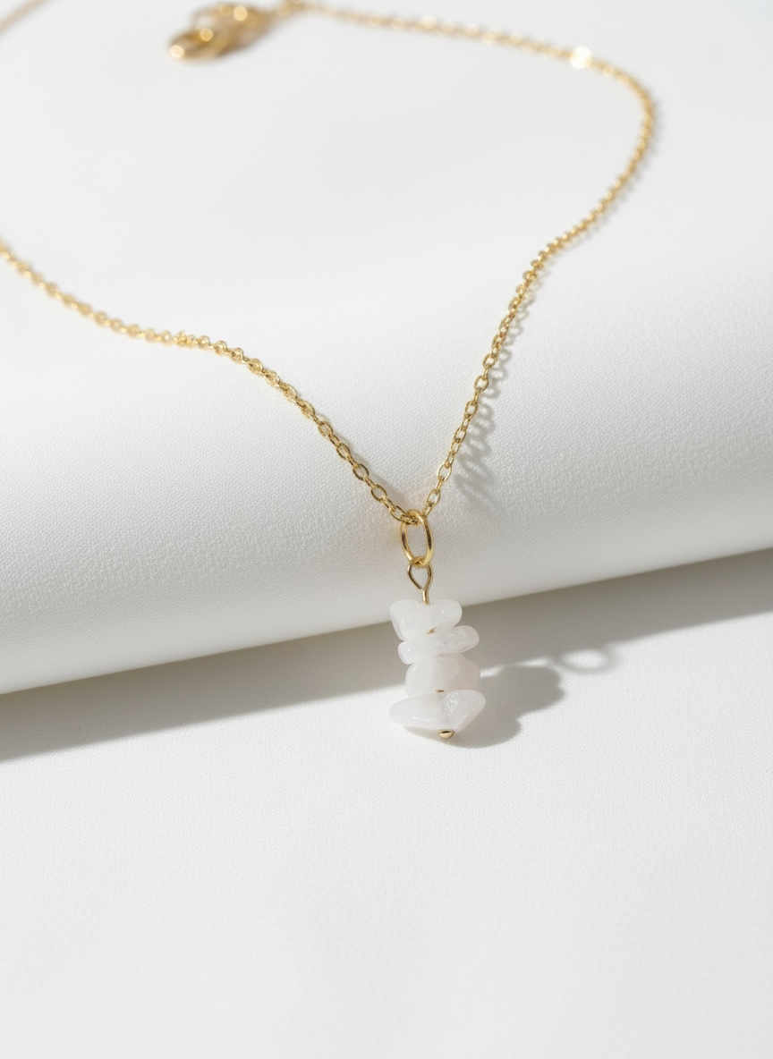 Stacked White Jade Necklace