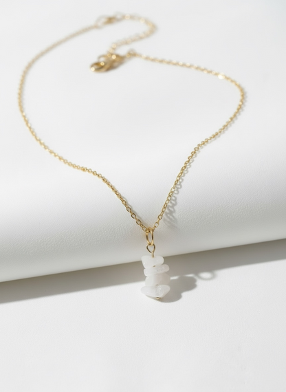 Stacked White Jade Necklace