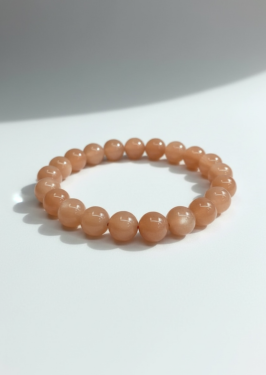 8mm Sunstone Gemstone Stretch Bracelet