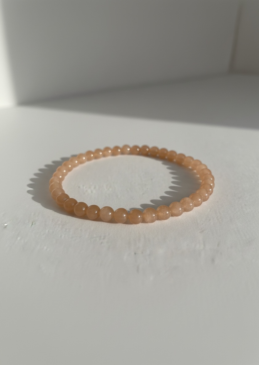 4mm Sunstone Gemstone Stretch Bracelet