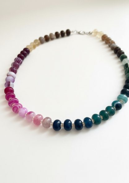 Colourful Rainbow Agate Necklace