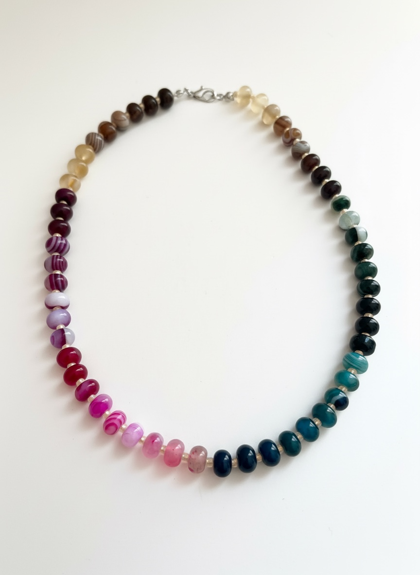 Colourful Rainbow Agate Necklace