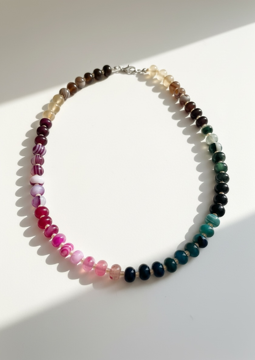 Colourful Rainbow Agate Necklace