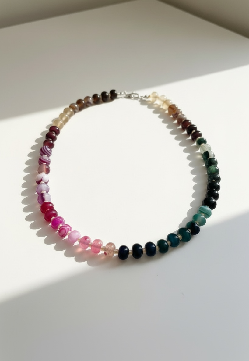 Colourful Rainbow Agate Necklace
